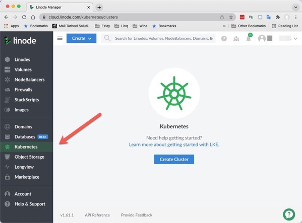 KubernetesInLinodeDashboard1-1.jpg Linode setup in Kubernetes 1